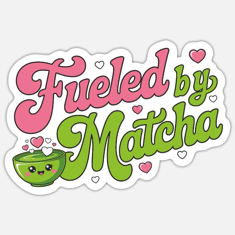 Funny matcha design for matcha lovers Sticker size S (10 x 10 cm)