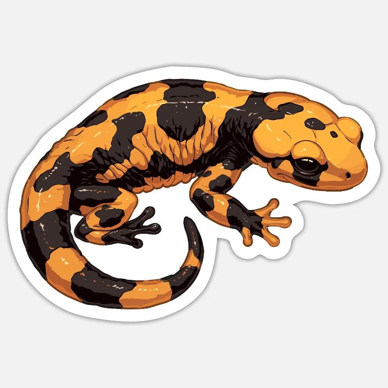 Fire Salamander Salamander - Sticker size S (10 x 10 cm) - white matte