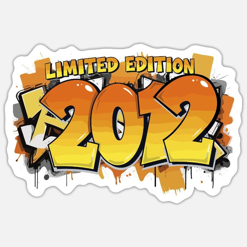 Édition limitée 2012 Graffiti - Sticker taille S (10 x 10 cm) - blanc mat
