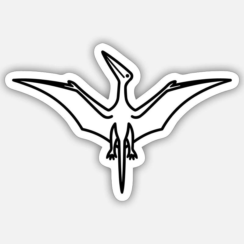 ptérodactyle Sticker taille S (10 x 10 cm)