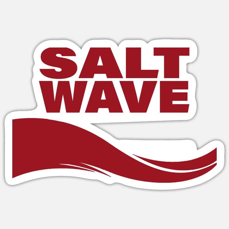 SALT WAVE - Sticker Größe S (10 x 10 cm) - Mattweiß