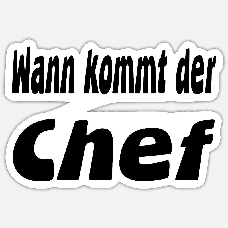 Chef - Sticker Größe S (10 x 10 cm) - Mattweiß