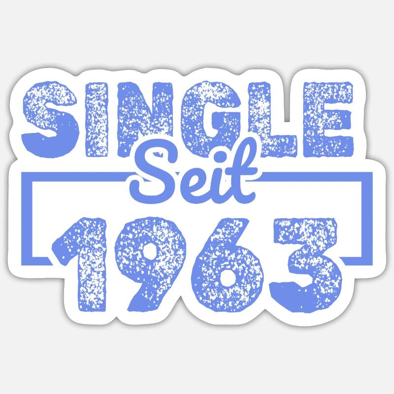 depuis 1963 - Sticker taille S (10 x 10 cm) - blanc mat