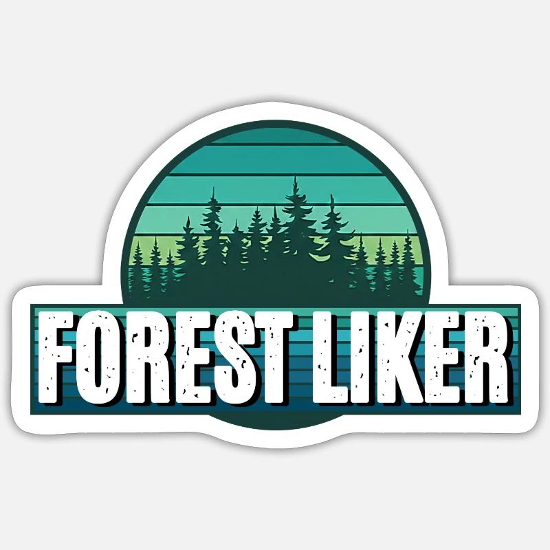 Forest Liker - Sticker size S (10 x 10 cm) - white matte