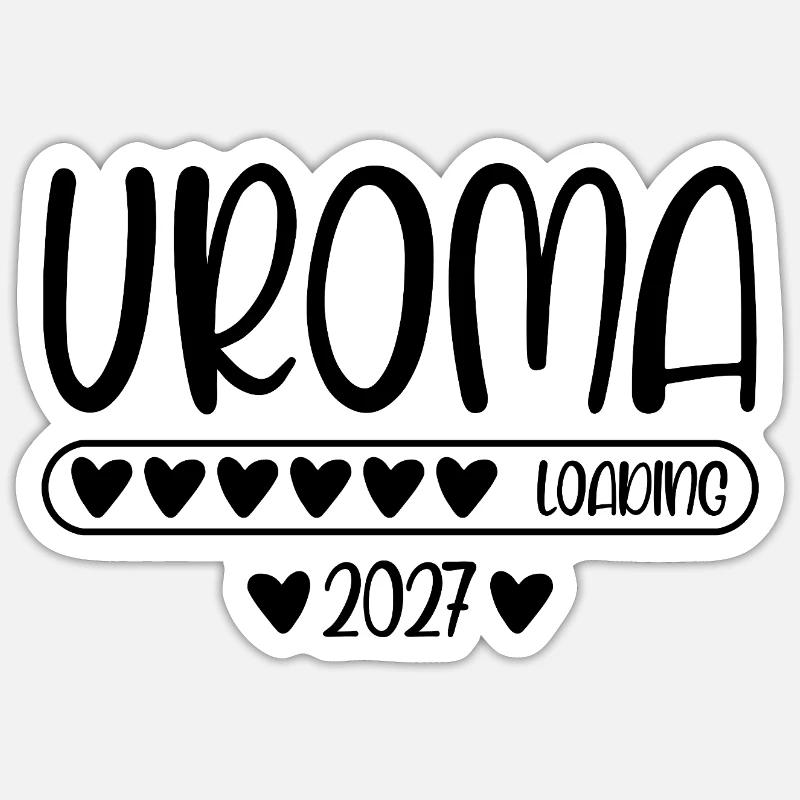 Great-grandma 2027 loading - Sticker size S (10 x 10 cm) - white matte
