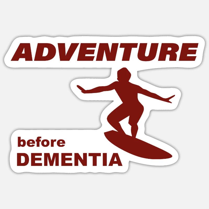 AVENTURE DE SURF - Sticker taille S (10 x 10 cm) - blanc mat