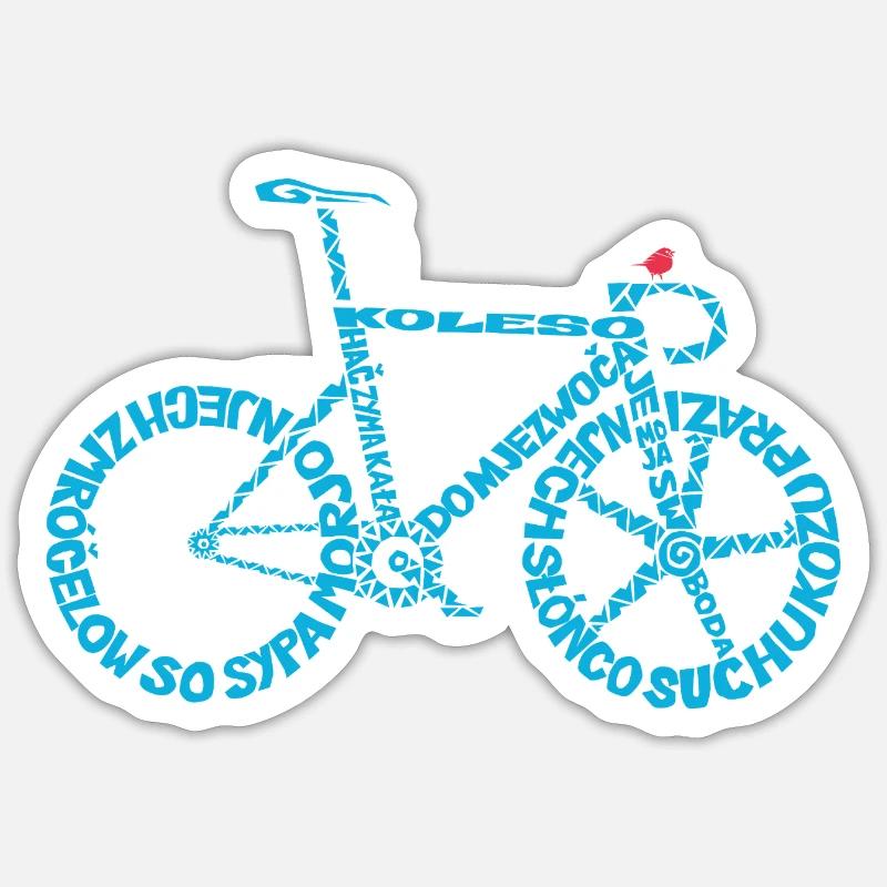 KOLESO « BASEŃ » - Sticker taille S (10 x 10 cm) - blanc mat