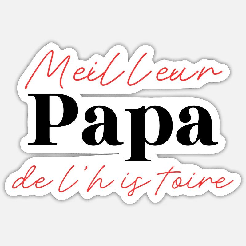 Bester Vater der Geschichte – Originalgeschenk - Sticker Größe S (10 x 10 cm) - Mattweiß