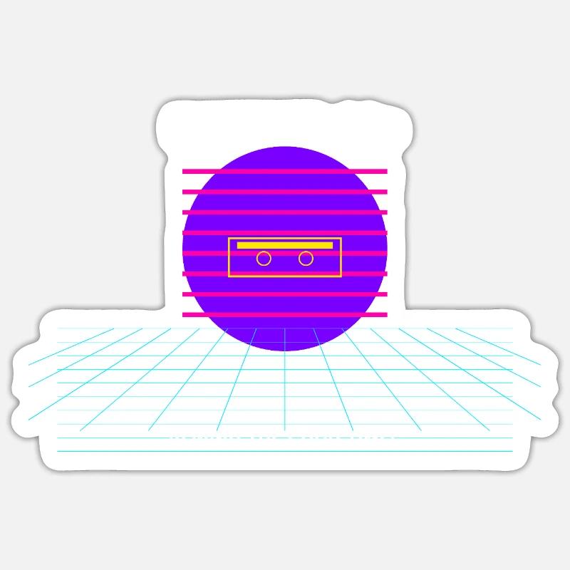 nostalgia_90s_tshirt_design Sticker size S (10 x 10 cm)