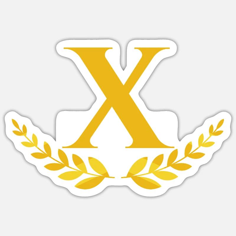 x - Sticker taille S (10 x 10 cm) - blanc mat