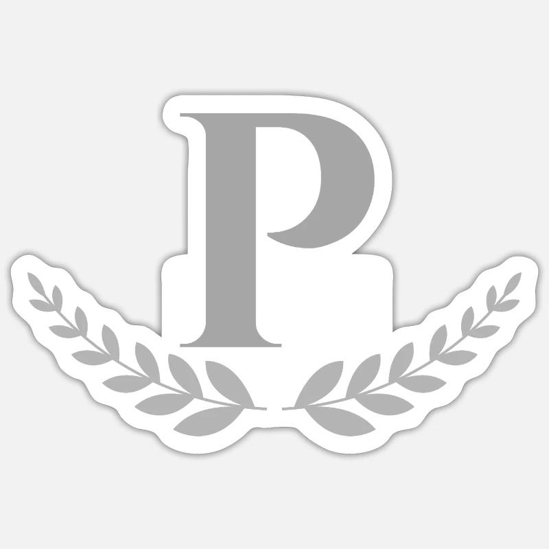 P - Sticker Größe S (10 x 10 cm) - Mattweiß
