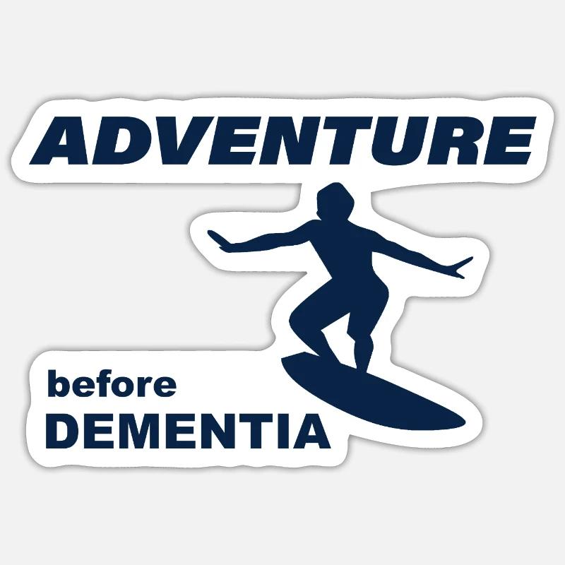 AVENTURE DE SURF - Sticker taille S (10 x 10 cm) - blanc mat