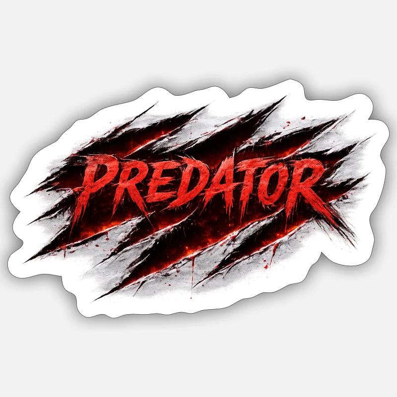 Style rétro Predator Scratch Sticker taille S (10 x 10 cm)