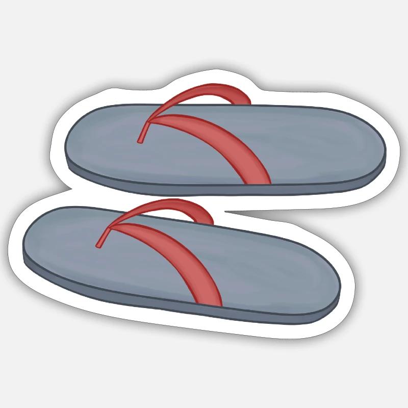 Conception de tongs de plage - Sticker taille S (10 x 10 cm) - blanc mat