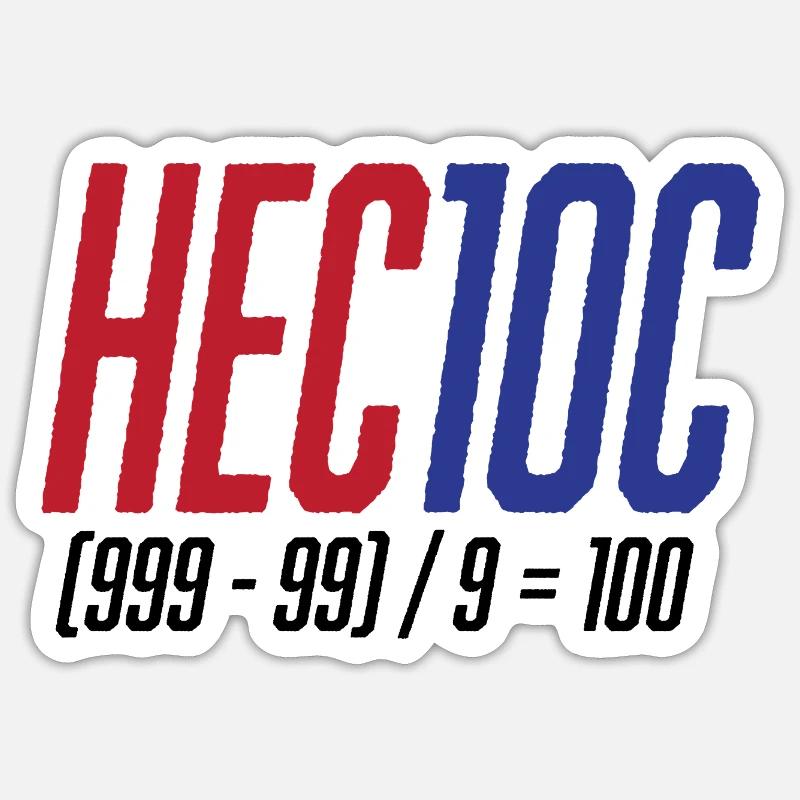 Hectoc Kopfrechenspiel, Mathe - Sticker Größe S (10 x 10 cm) - Mattweiß