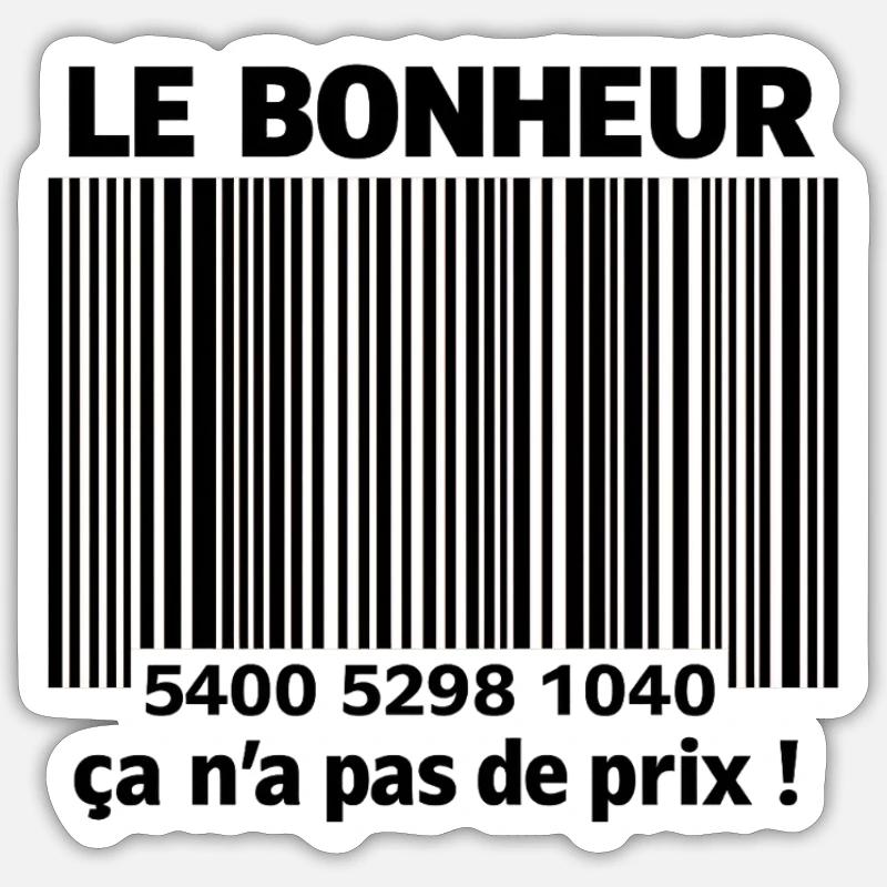 Barcodes Noirs et Blancs Sticker taille S (10 x 10 cm)