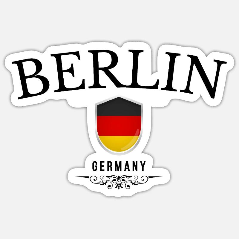 Berlin souvenir, design élégant Berlin - Sticker taille S (10 x 10 cm) - blanc mat