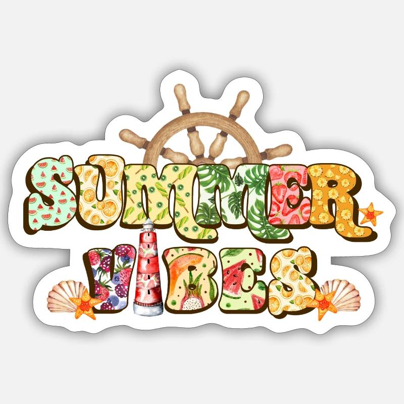 Summer Vibes - Sticker size S (10 x 10 cm) - white matte