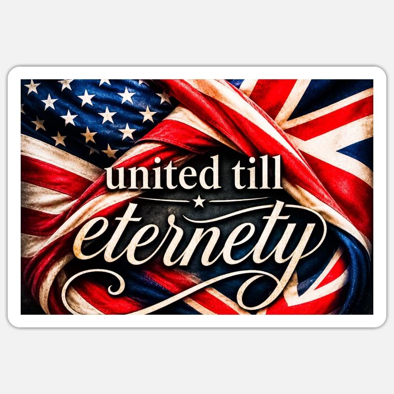 United Till Eternity Flags - Sticker size S (10 x 10 cm) - white matte