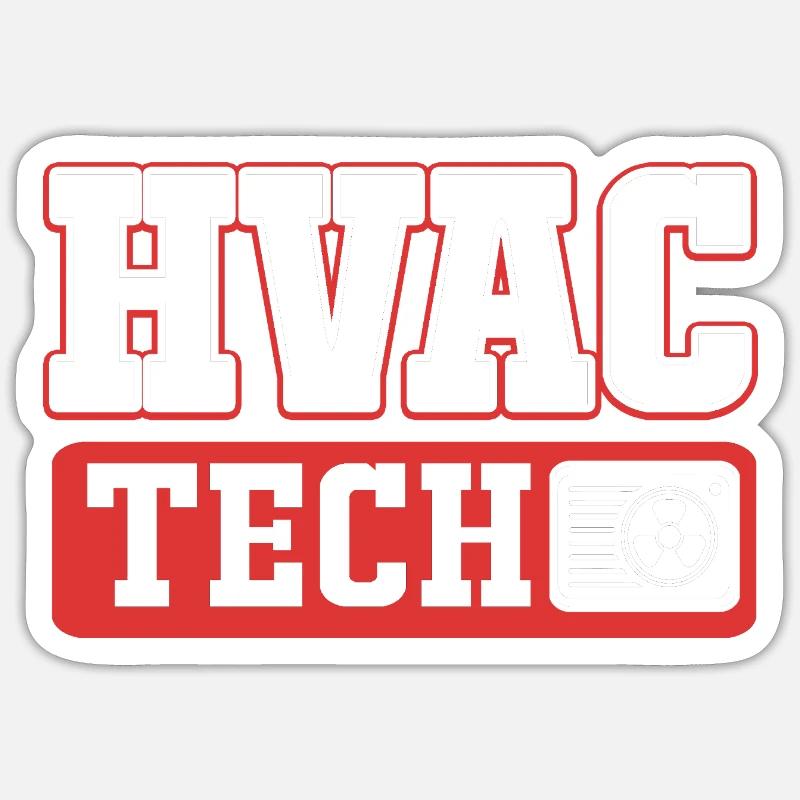 Technicien en climatisation de chauffage Technicien en réfrigération Sticker taille S (10 x 10 cm)