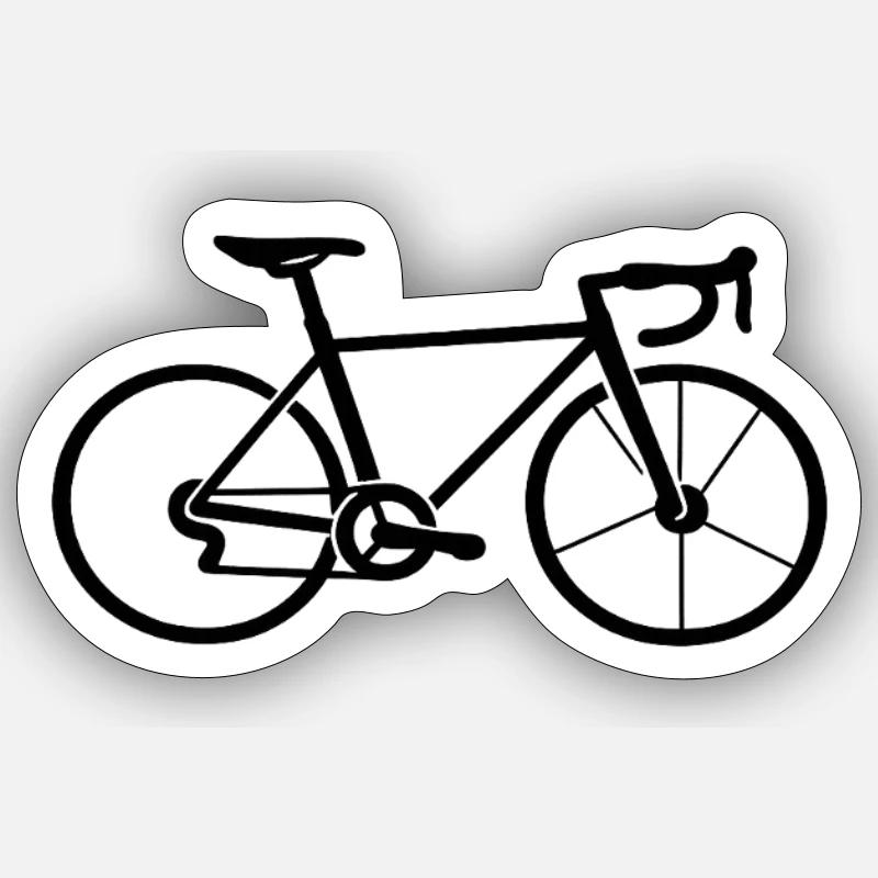 Conception de la ligne de silhouette de vélo Sticker taille S (10 x 10 cm)