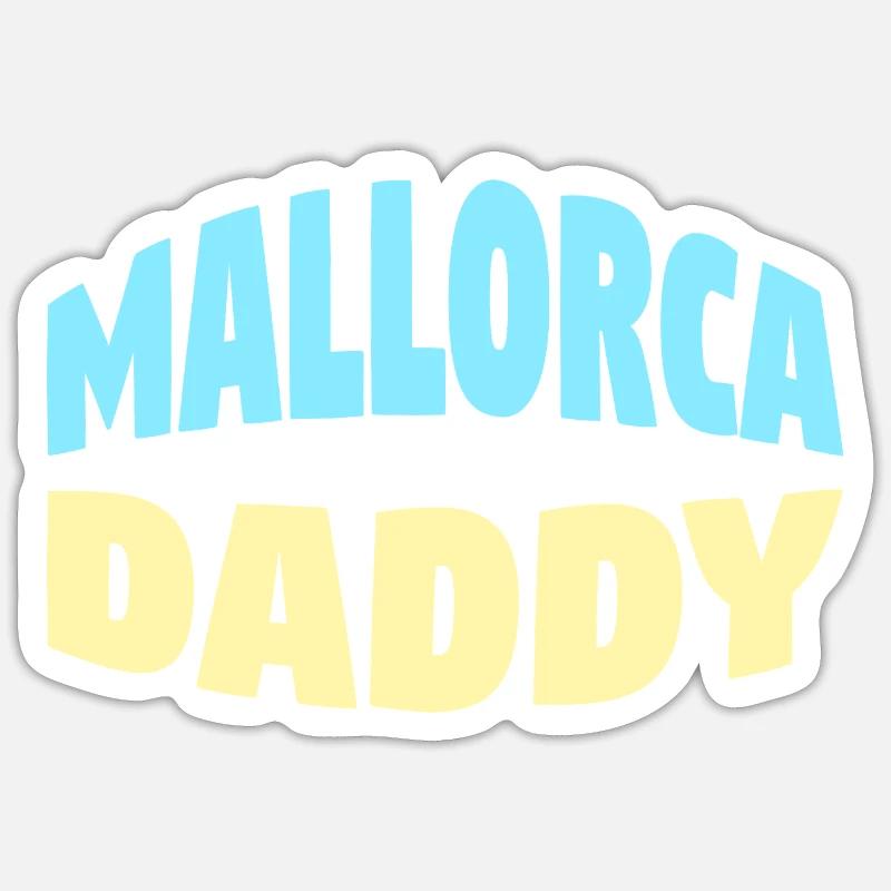 Mallorca Daddy - Sticker size S (10 x 10 cm) - white matte