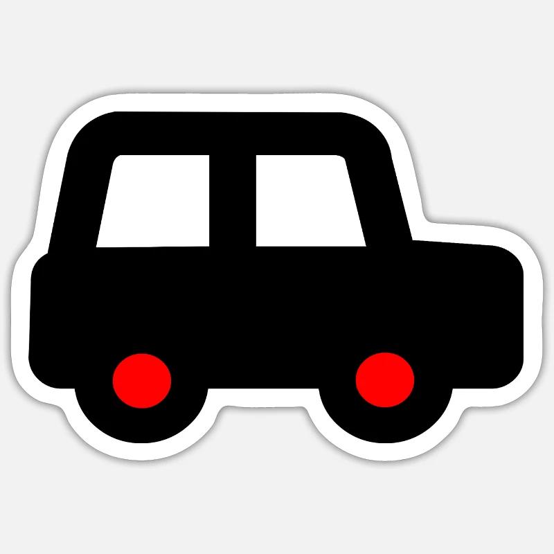 Car - Sticker size S (10 x 10 cm) - white matte