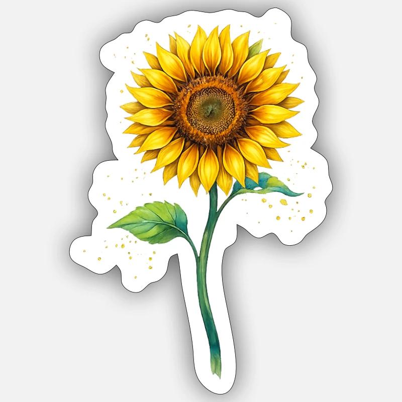 sunflower - Sticker size S (10 x 10 cm) - white matte