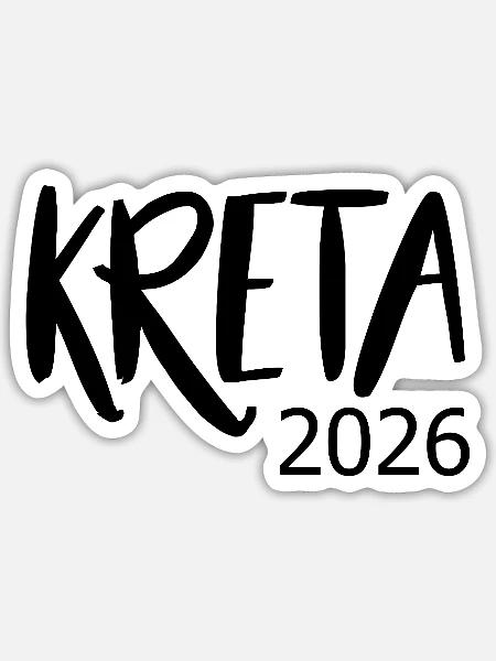 Kreta_2026 - Sticker Größe S (10 x 10 cm) - Mattweiß