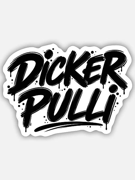 Dicker Pulli - Sticker Größe S (10 x 10 cm) - Mattweiß