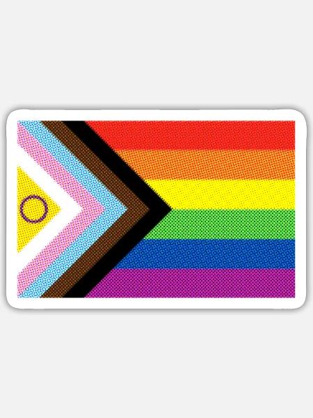 LGBTQIA+ - Sticker Größe S (10 x 10 cm) - Mattweiß