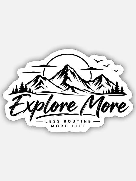 Mehr entdecken - Sticker Größe S (10 x 10 cm) - Mattweiß