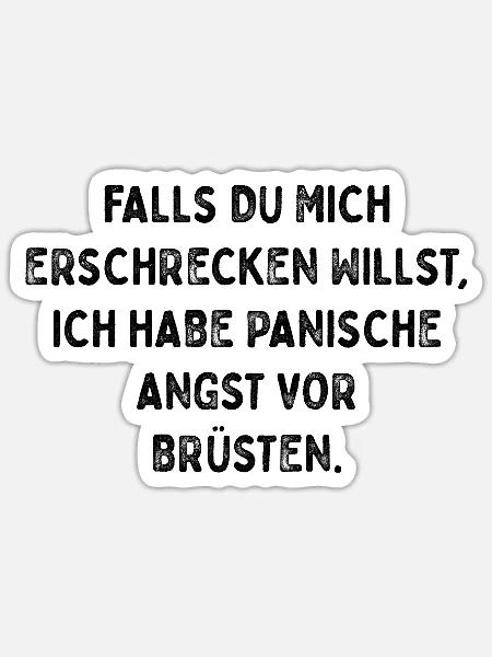 Brüste machen Panik - Sticker Größe S (10 x 10 cm) - Mattweiß