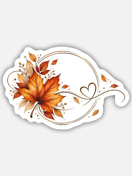 Herbst - Sticker Größe S (10 x 10 cm) - Mattweiß