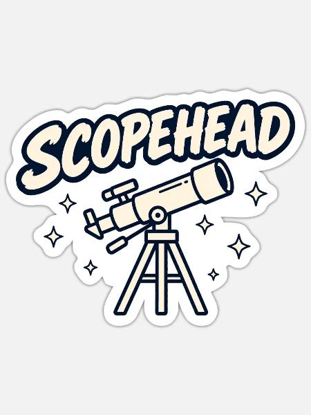 Scopehead - Sticker Größe S (10 x 10 cm) - Mattweiß