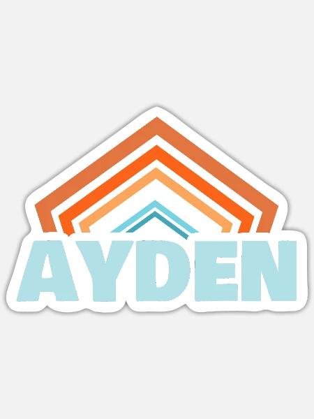 Ayden - Sticker Größe S (10 x 10 cm) - Mattweiß