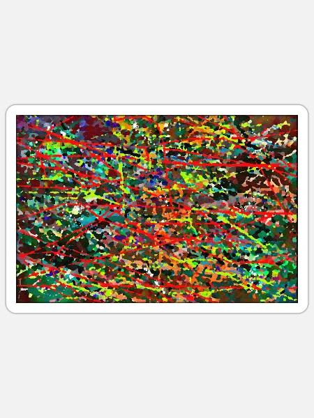 dichte_schichtungen - Sticker Größe S (10 x 10 cm) - Mattweiß