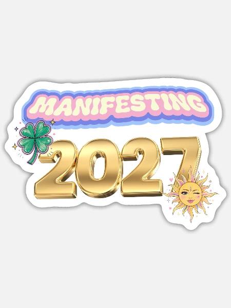 Manifestation - Sticker Größe S (10 x 10 cm) - Mattweiß