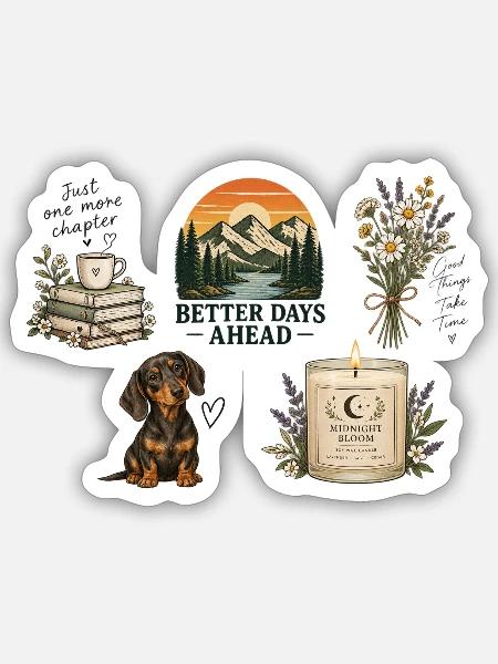 Better Days ahead! - Sticker Größe S (10 x 10 cm) - Mattweiß