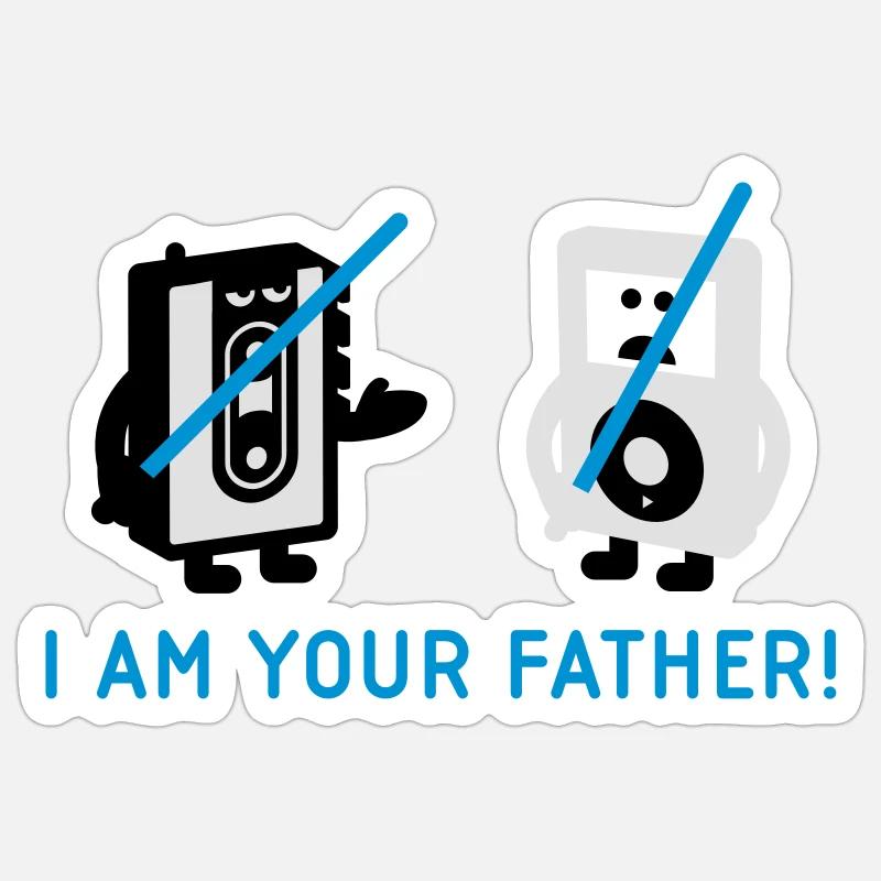 darth vader vs pod Sticker size S (10 x 10 cm)