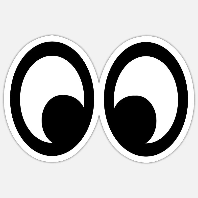 Yeux - Sticker taille S (10 x 10 cm) - blanc mat