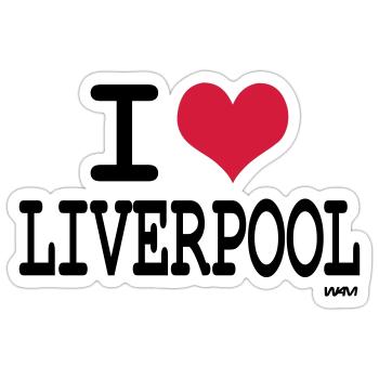 i love by wam - Sticker size S (10 x 10 cm) - white matte - Front
