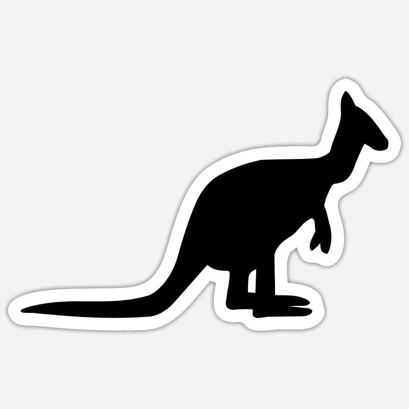 Känguruh Sticker Größe S (10 x 10 cm)