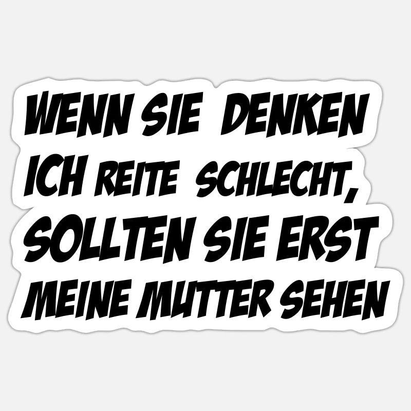 monter à cheval Sticker taille S (10 x 10 cm)