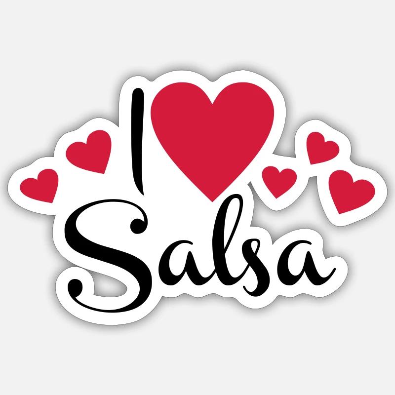 salsa - Sticker Größe S (10 x 10 cm) - Mattweiß