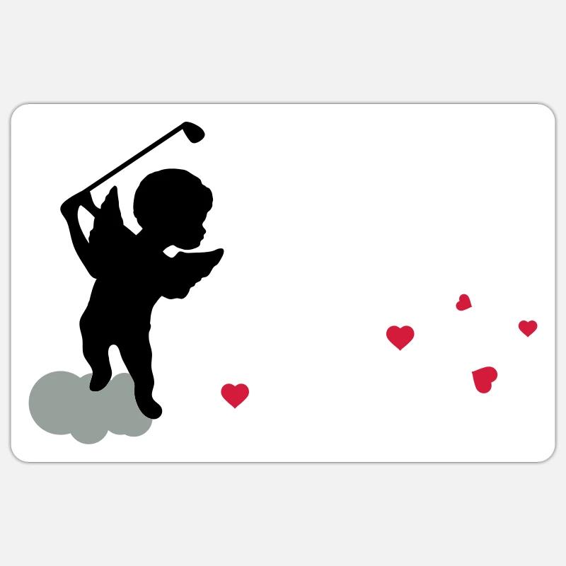 golf_engel Sticker Größe S (10 x 10 cm)