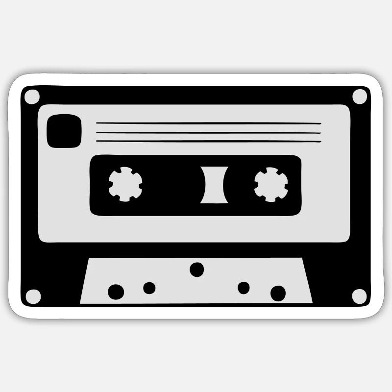 Cassette - Sticker size S (10 x 10 cm) - white matte