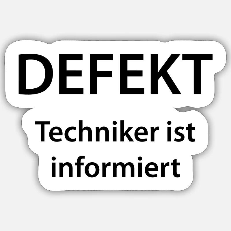 Techniker ist informiert - Sticker Größe S (10 x 10 cm) - Mattweiß