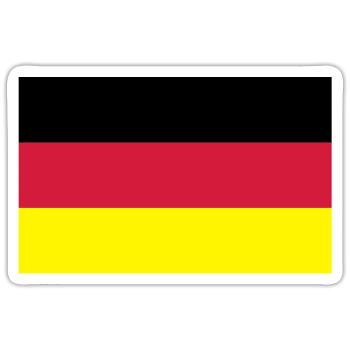 Germany Flag Flag - Sticker size S (10 x 10 cm) - white matte - Front
