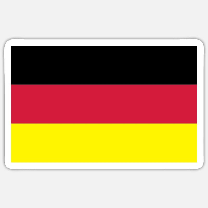 Germany Flag Flag - Sticker size S (10 x 10 cm) - white matte